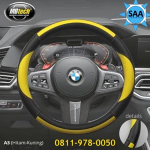 Yellow Mbtech BMW Car Steering Wheel cover