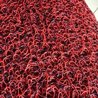 Red Vermicelli Car Carpet PVC Sheet Material