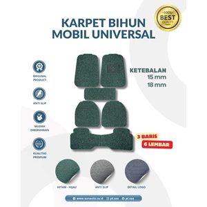 Universal 3 Row 6 Piece Car Coil Mat (Car Mats)