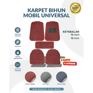 Universal 2 Row 5 Piece Car Coil Mat (Car Mats)