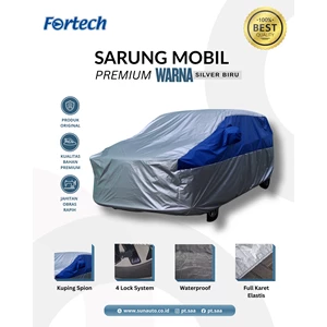 Premium Fortech Blue Silver Car Cover